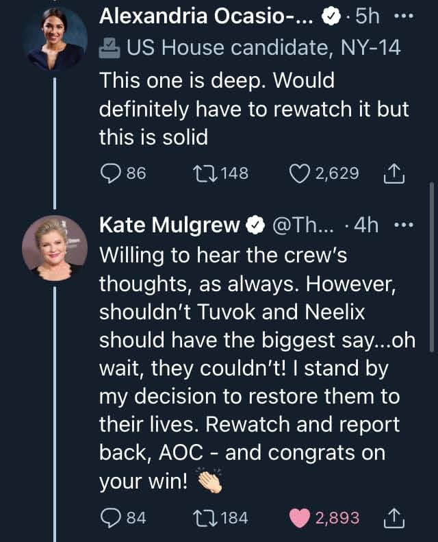 The meme is a screenshot of a Twitter conversation between Alexandria Ocasio-Cortez and a user named "AOC" ( likely a parody of her own Twitter handle). The user asks AOC to "read" a tweet about a news article, implying that she's not keeping up with current events.